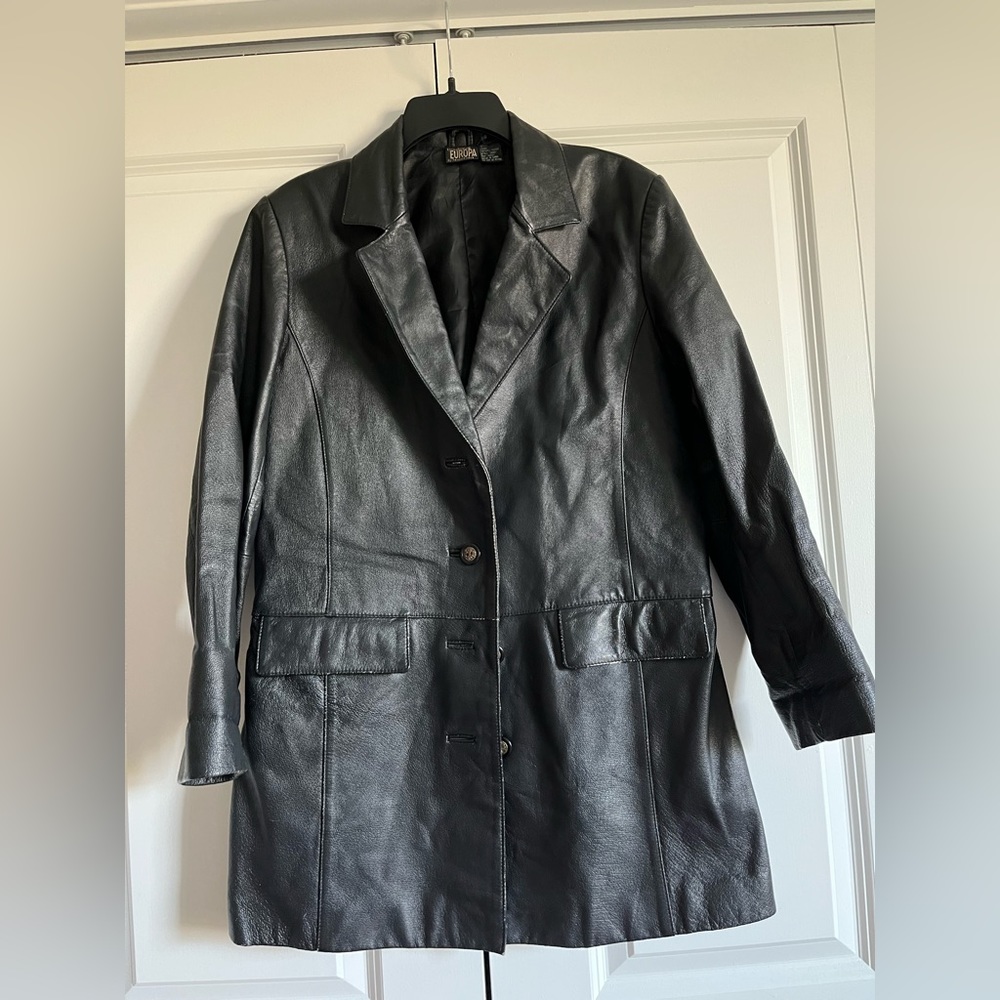 Vintage black leather jacket